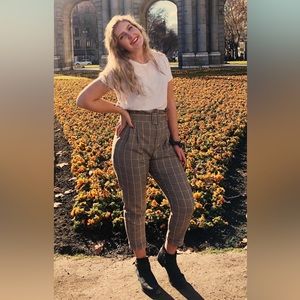 Bershka High Waist Paper Bag Pants